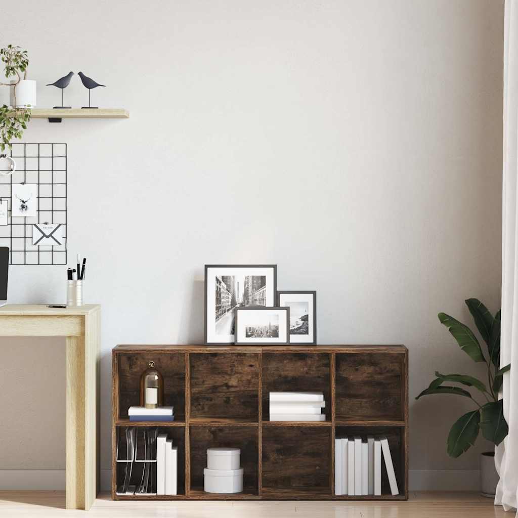 Book Cabinet/Sideboard Smoked Oak 66x30x130 cm Engineered Wood