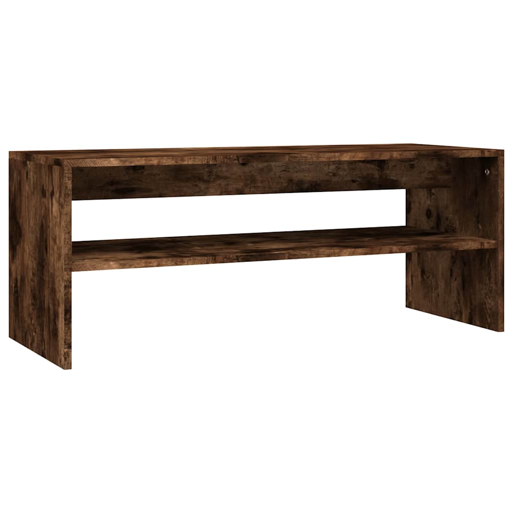 Coffee Table Smoked Oak 100x40x40 cm Engineered Wood
