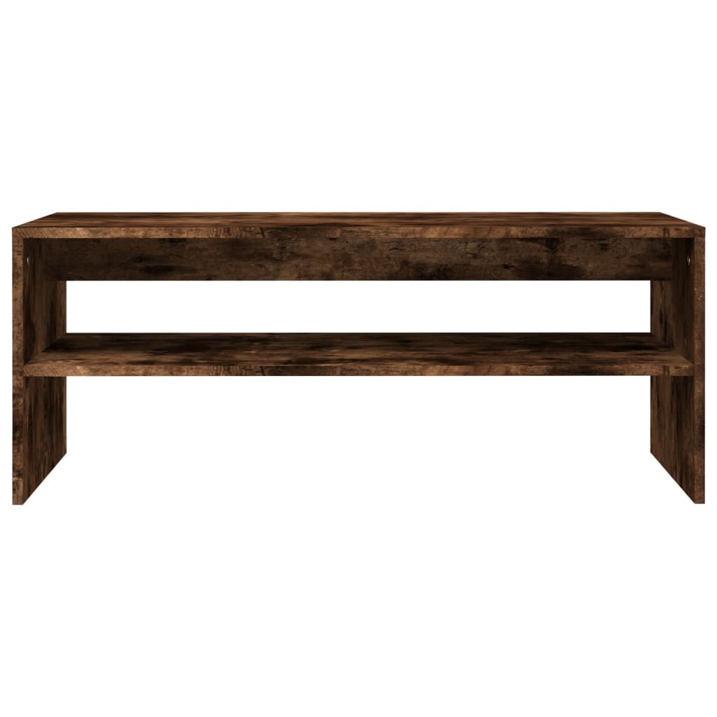 Coffee Table Smoked Oak 100x40x40 cm Engineered Wood