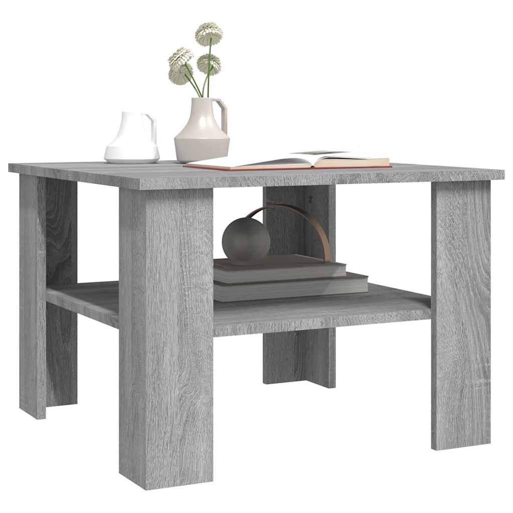 Coffee Table Grey Sonoma 60x60x42 cm Engineered Wood