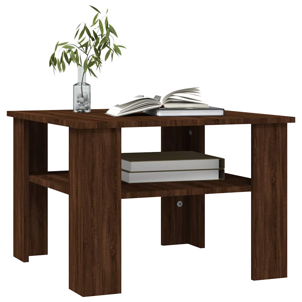 Coffee Table Brown Oak 60x60x42 cm Engineered Wood