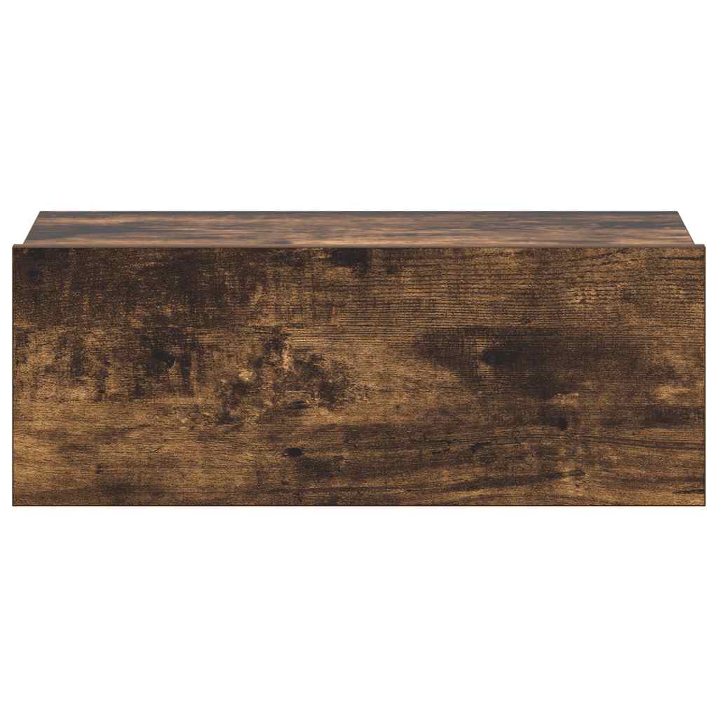 Floating Nightstand Smoked Oak 40x30x15 cm Engineered Wood