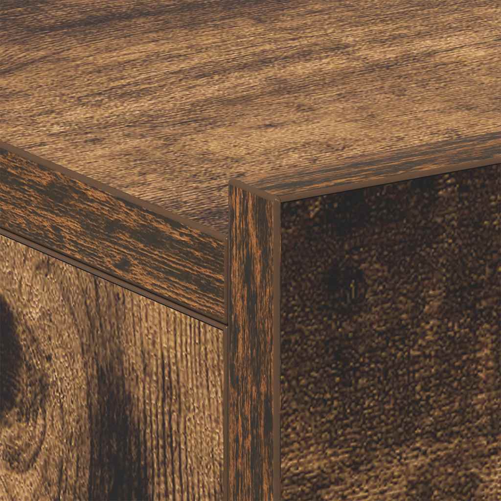 Floating Nightstand Smoked Oak 40x30x15 cm Engineered Wood