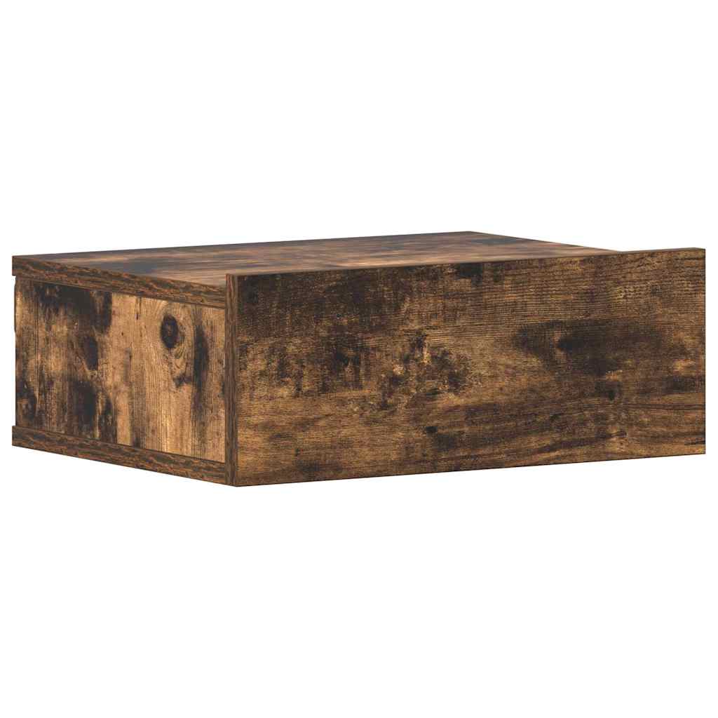 Floating Nightstands 2 pcs Smoked Oak 40x30x15cm Engineered Wood