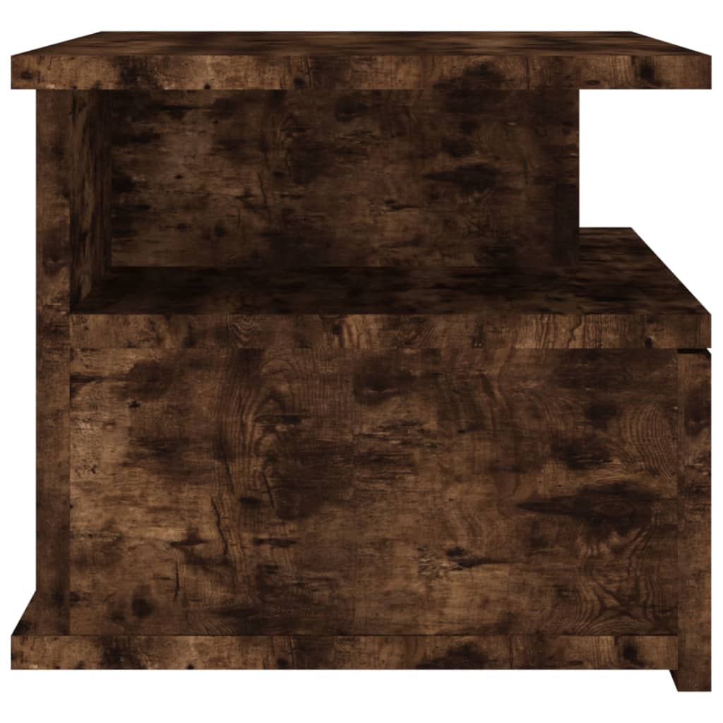 Floating Nightstand 2 pcs Smoked Oak 40x31x27 cm Engineered Wood