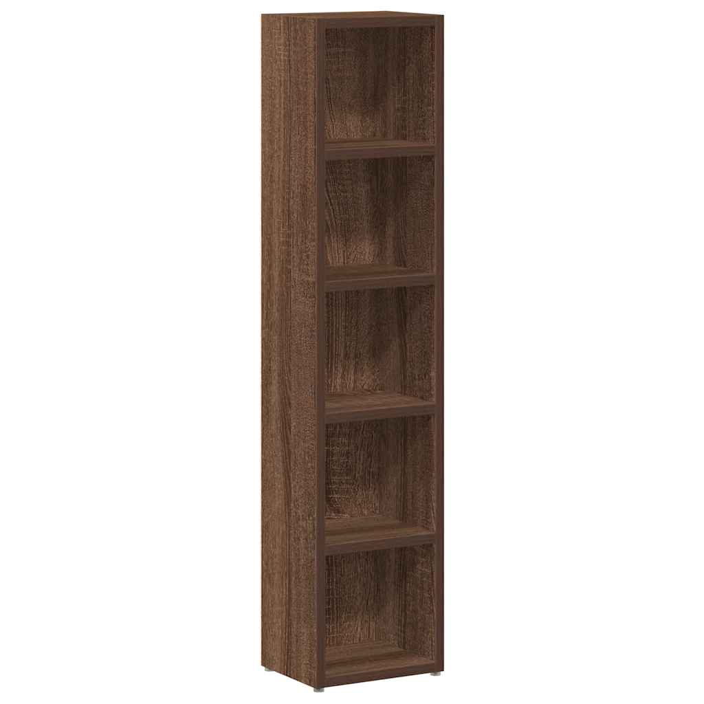 vidaXL CD Cabinets 2 pcs Brown Oak 21x16x93.5 cm Engineered Wood