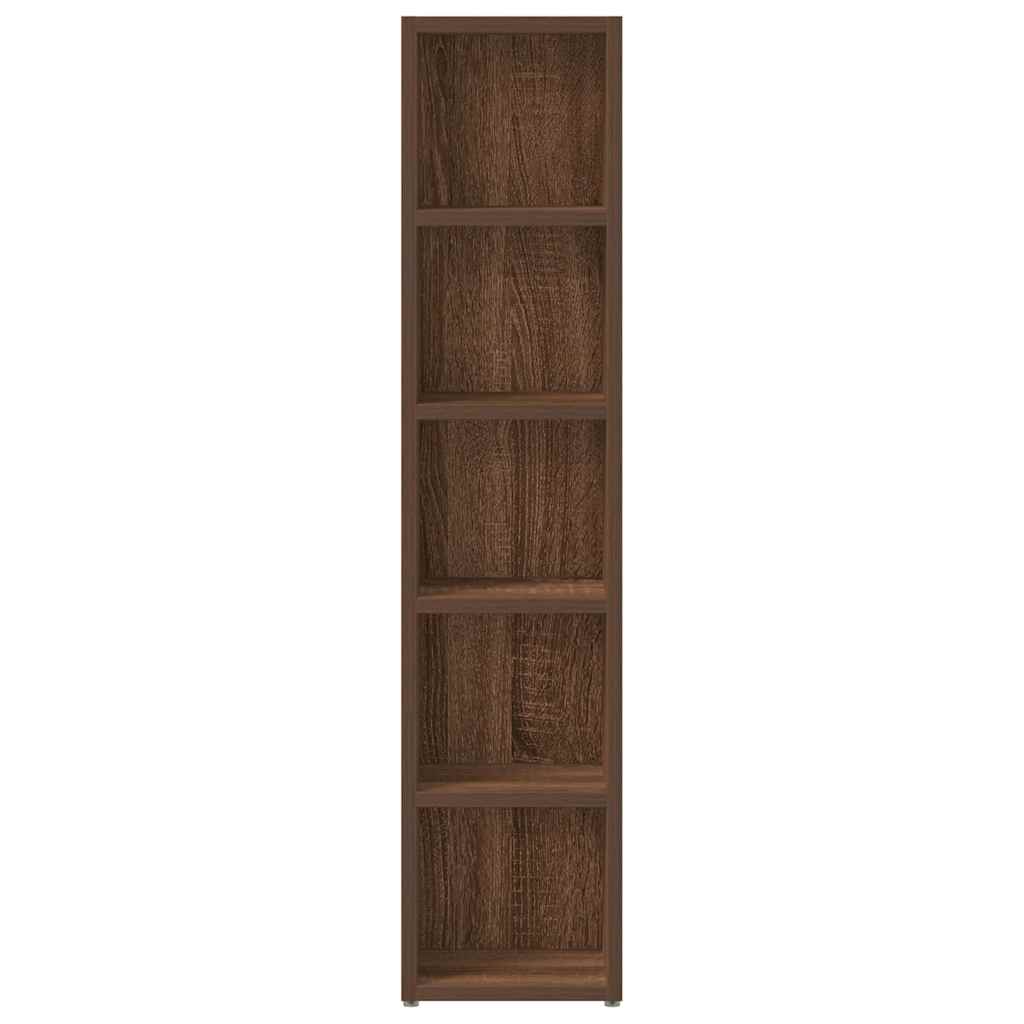 vidaXL CD Cabinets 2 pcs Brown Oak 21x16x93.5 cm Engineered Wood