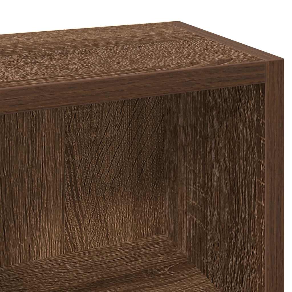 vidaXL CD Cabinets 2 pcs Brown Oak 21x16x93.5 cm Engineered Wood