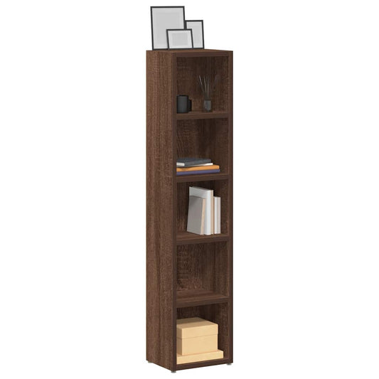 vidaXL CD Cabinets 2 pcs Brown Oak 21x16x93.5 cm Engineered Wood