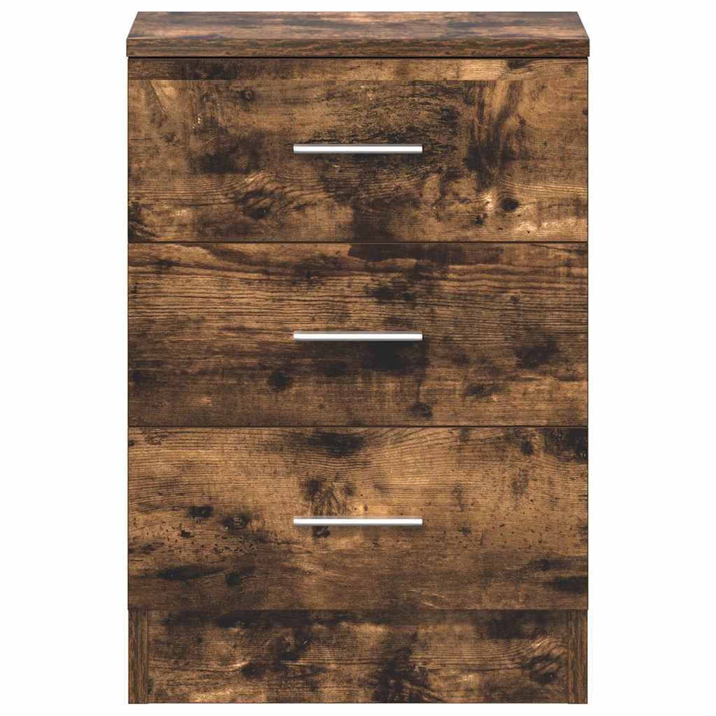 Bedside Cabinet Smoked Oak 38x35x56 cm Engineered Wood