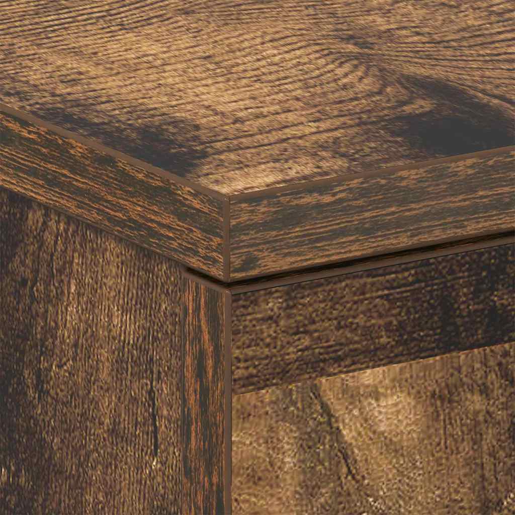 Bedside Cabinet Smoked Oak 38x35x56 cm Engineered Wood