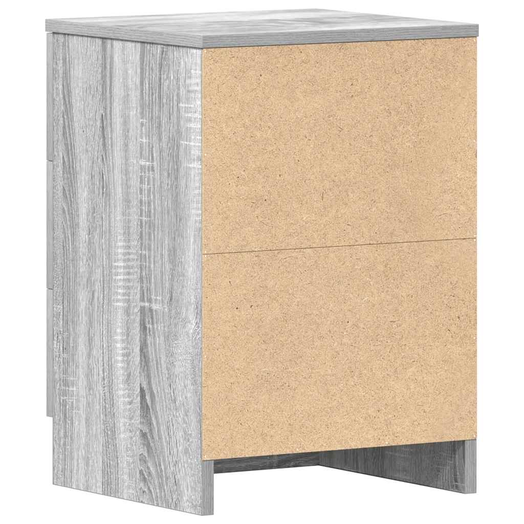 Bedside Cabinets 2 pcs Grey Sonoma 38x35x56 cm Engineered Wood