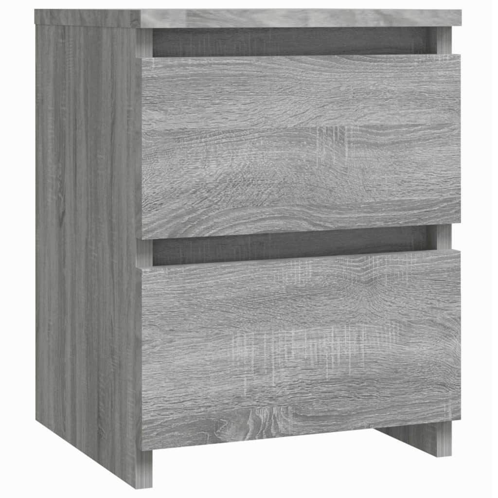 vidaXL Bedside Cabinets 2 pcs Grey Sonoma 30x30x40 cm Engineered Wood