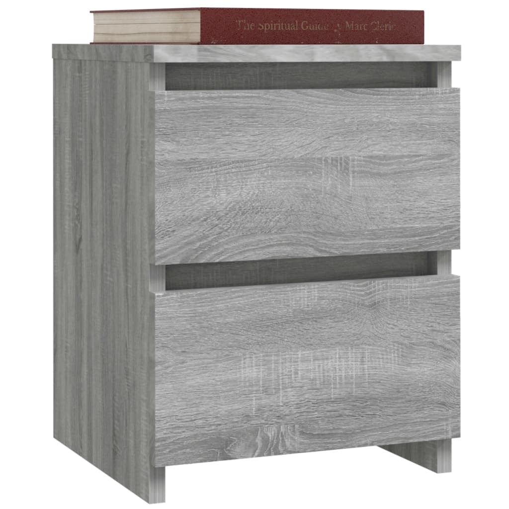 Bedside Cabinets 2 pcs Grey Sonoma 30x30x40 cm Engineered Wood