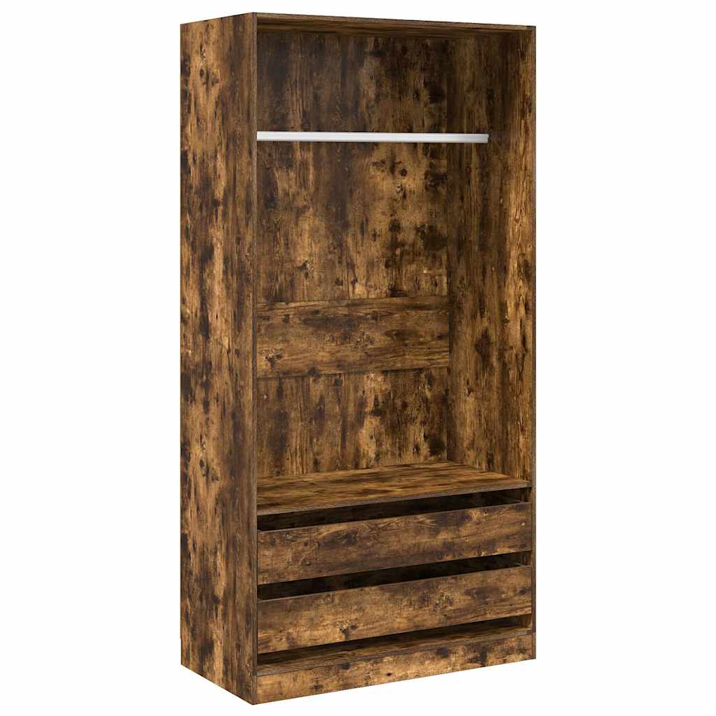 815345 vidaXL Wardrobe Smoked Oak 100x50x200 cm Engineered Wood