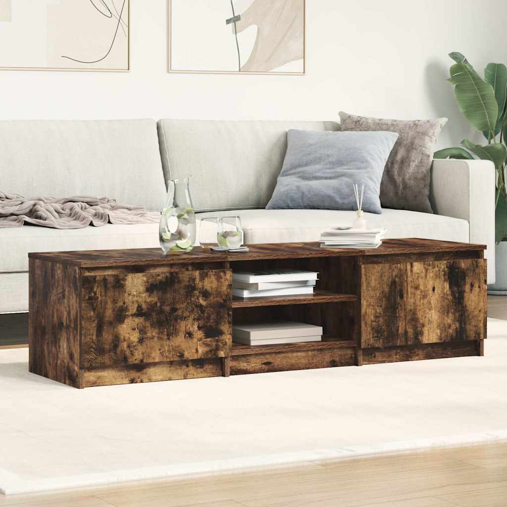 TV Cabinet Smoked Oak 140x40x35,5 cm Engineered Wood