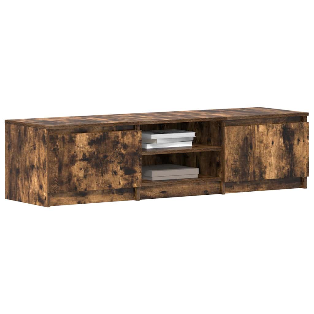 TV Cabinet Smoked Oak 140x40x35,5 cm Engineered Wood