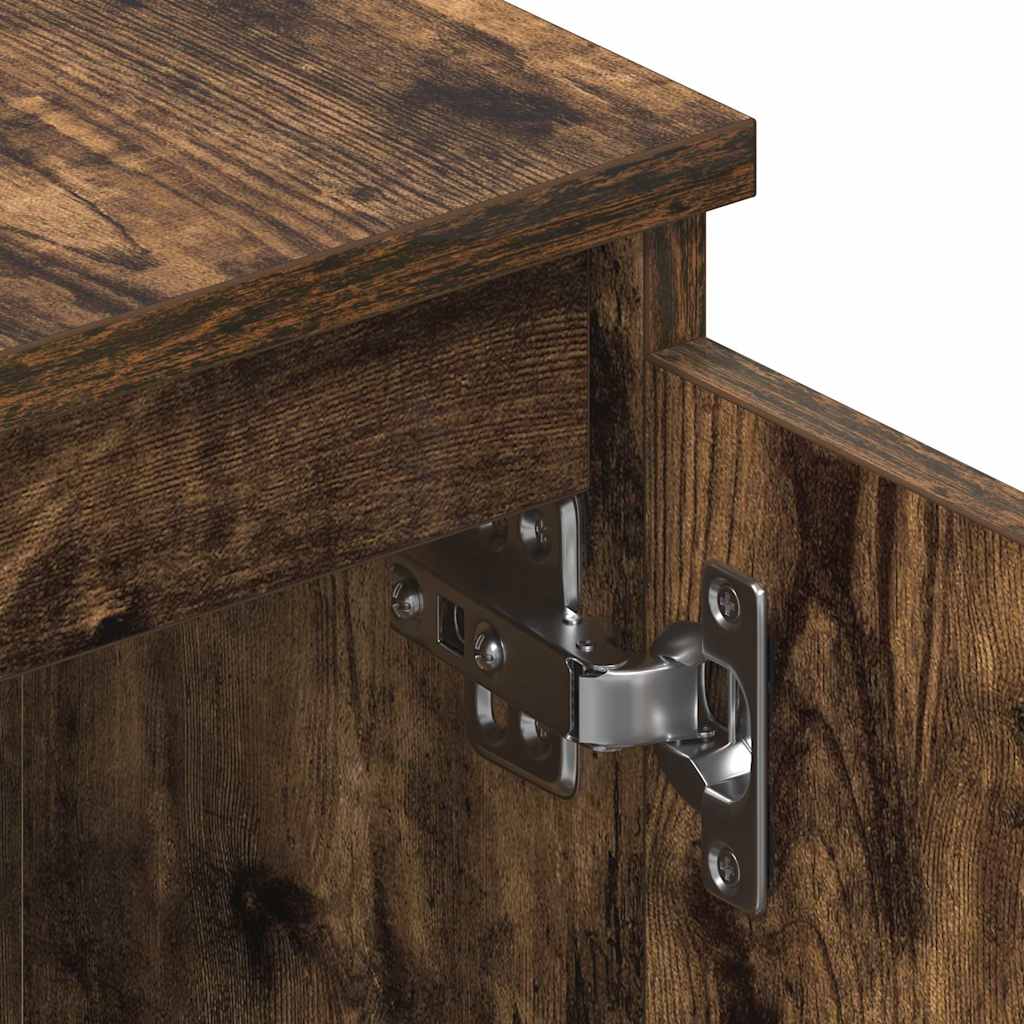 TV Cabinet Smoked Oak 140x40x35,5 cm Engineered Wood