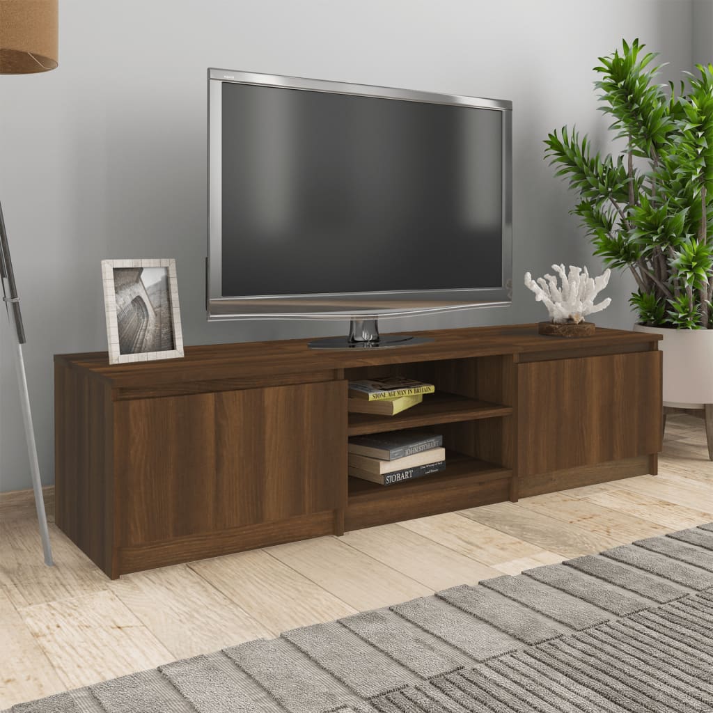 vidaXL TV Cabinet Brown Oak 140x40x35.5 cm Engineered Wood