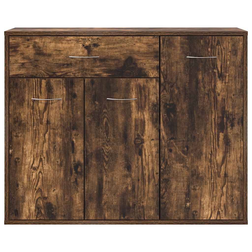 Sideboard Smoked Oak 88x30x70 cm Engineered Wood