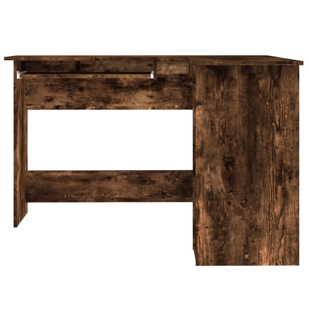 vidaXL Corner Desk Smoked Oak 120x140x75 cm Engineered Wood