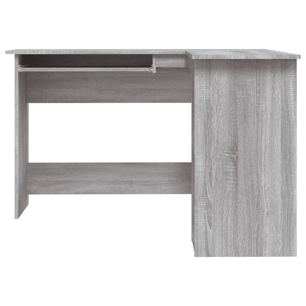 vidaXL Corner Desk Grey Sonoma 120x140x75 cm Engineered Wood