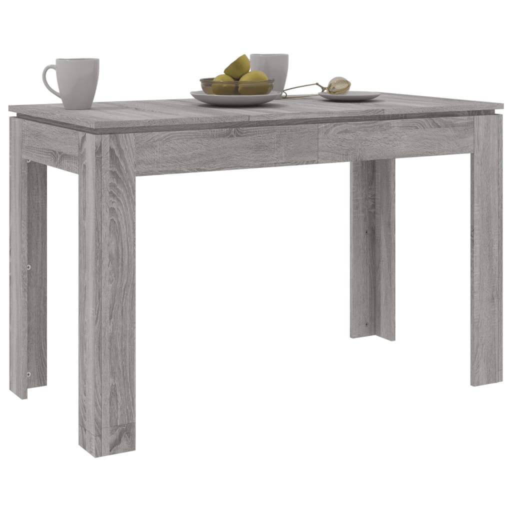 vidaXL Dining Table Grey Sonoma 120x60x76 cm Engineered Wood