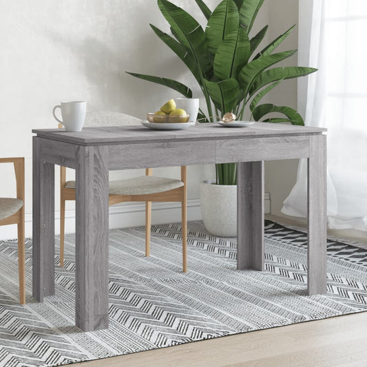 vidaXL Dining Table Grey Sonoma 120x60x76 cm Engineered Wood