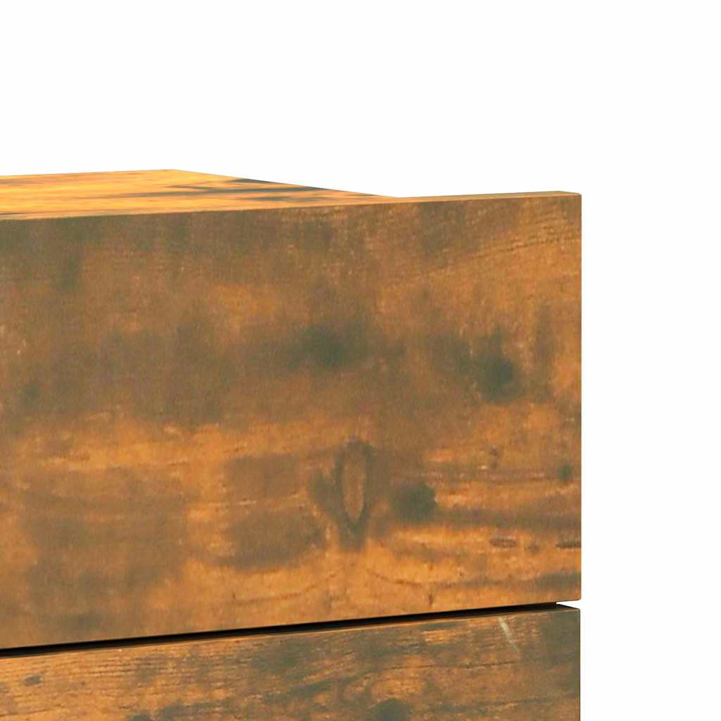Bedside Cabinet Smoked Oak 40x30x30 cm Engineered Wood