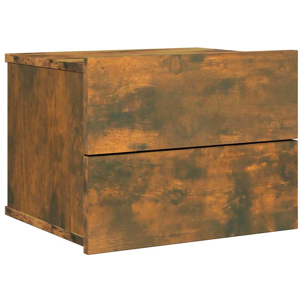Bedside Cabinets 2 pcs Smoked Oak 40x30x30 cm Engineered Wood