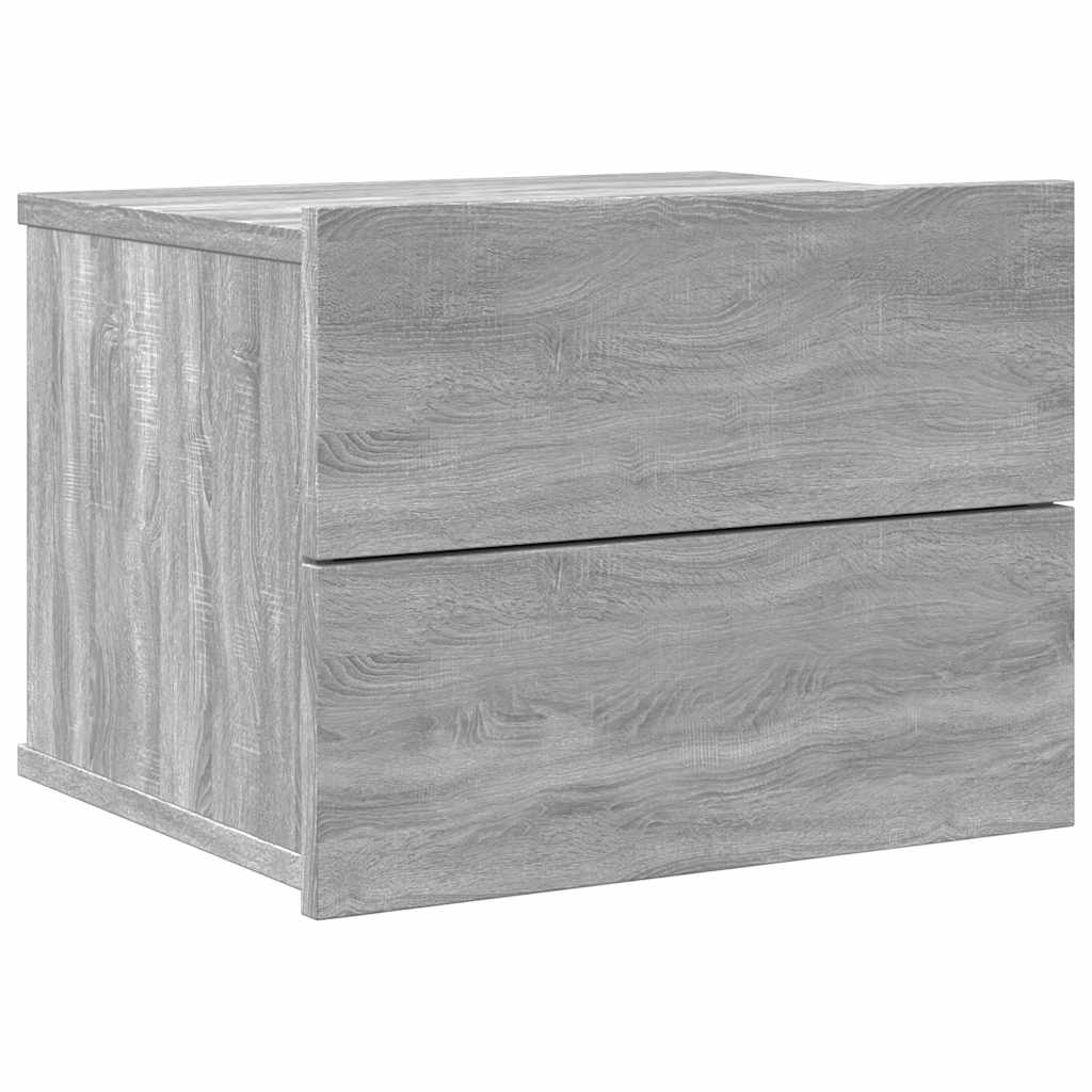 Bedside Cabinets 2 pcs Grey Sonoma 40x30x30 cm Engineered Wood