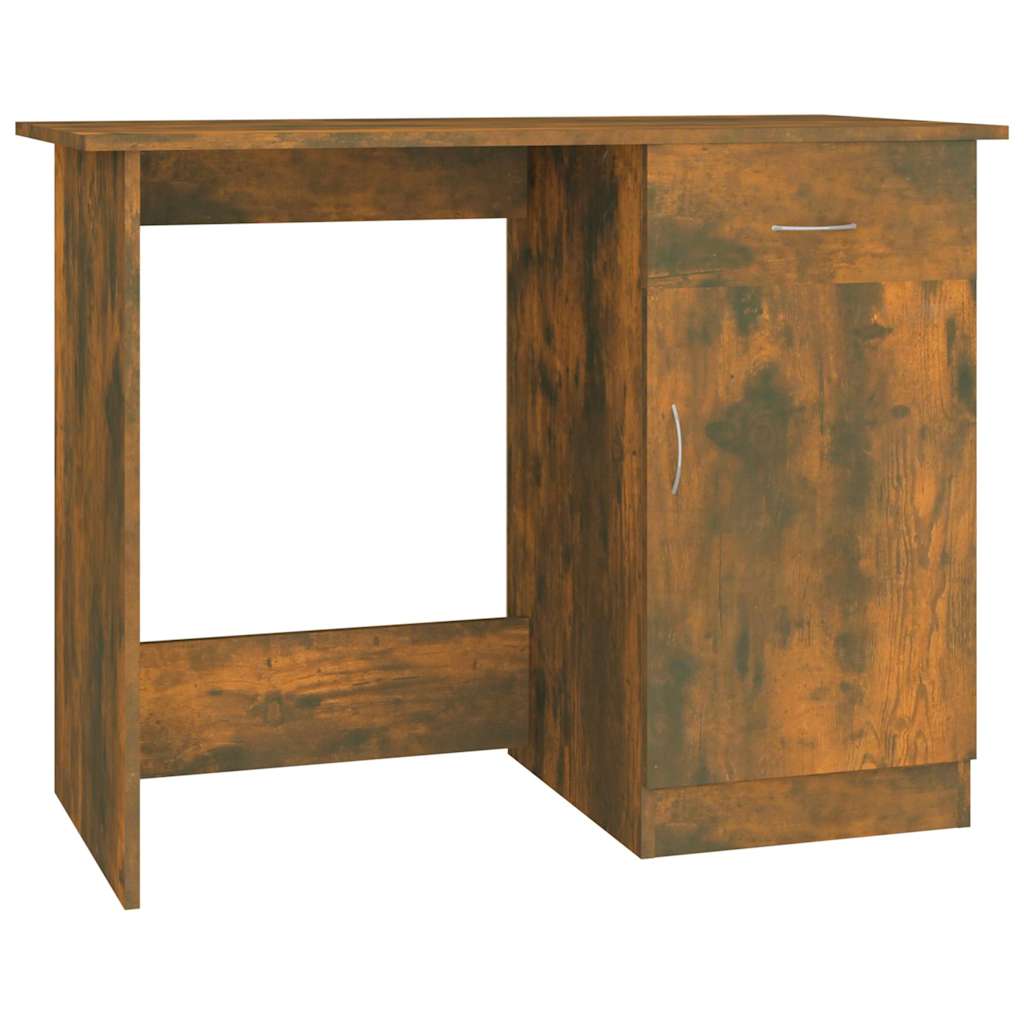 Desk Smoked Oak 100x50x76 cm Engineered Wood