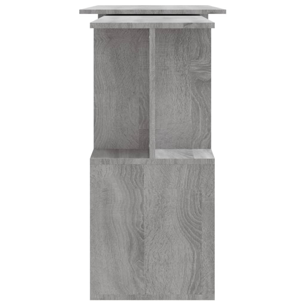 vidaXL Corner Desk Grey Sonoma 200x50x76 cm Engineered Wood