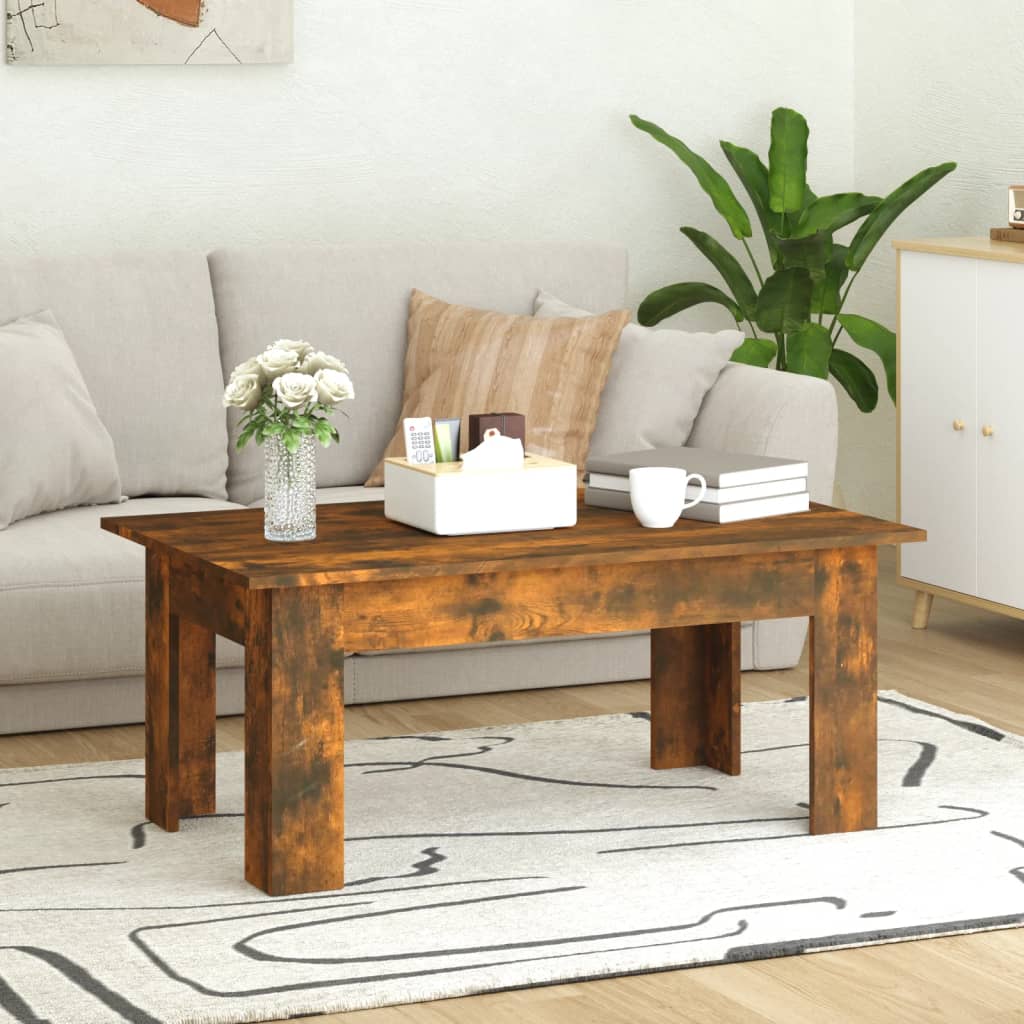 vidaXL Coffee Table Smoked Oak 100x60x42 cm Engineered Wood