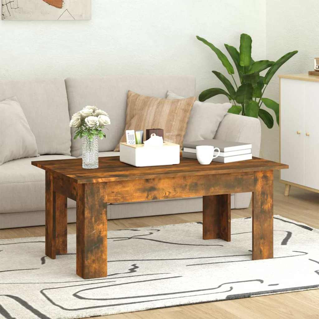 Coffee Table Smoked Oak 100x60x42 cm Engineered Wood
