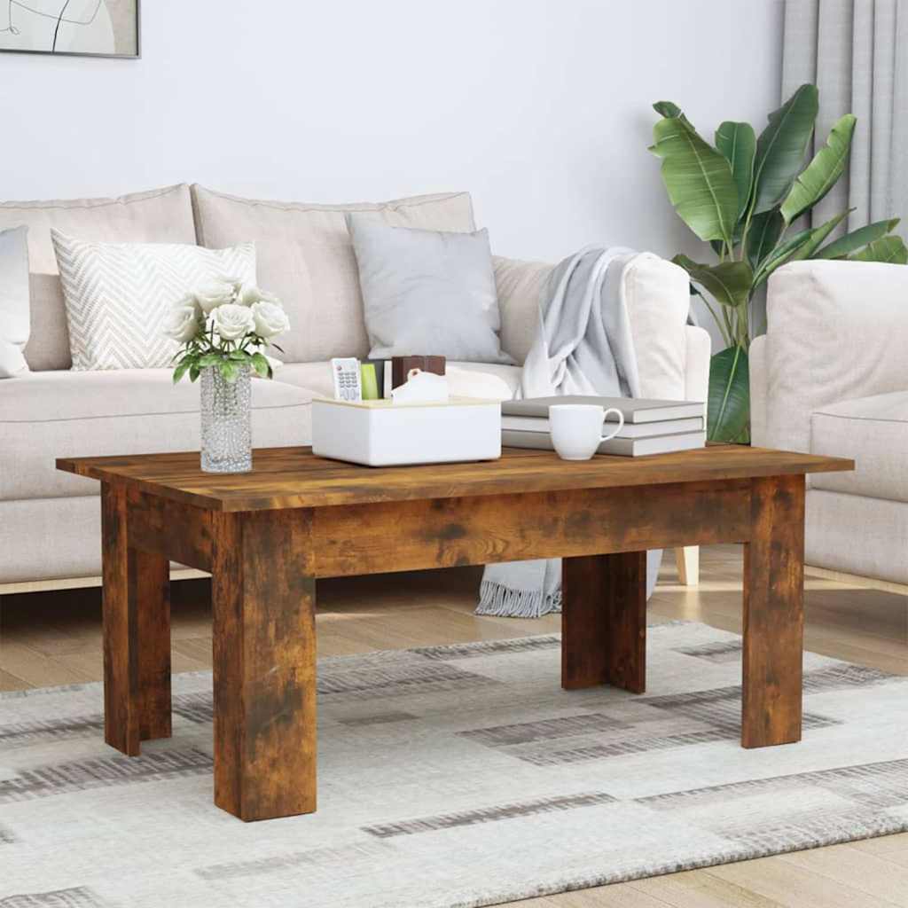 Coffee Table Smoked Oak 100x60x42 cm Engineered Wood