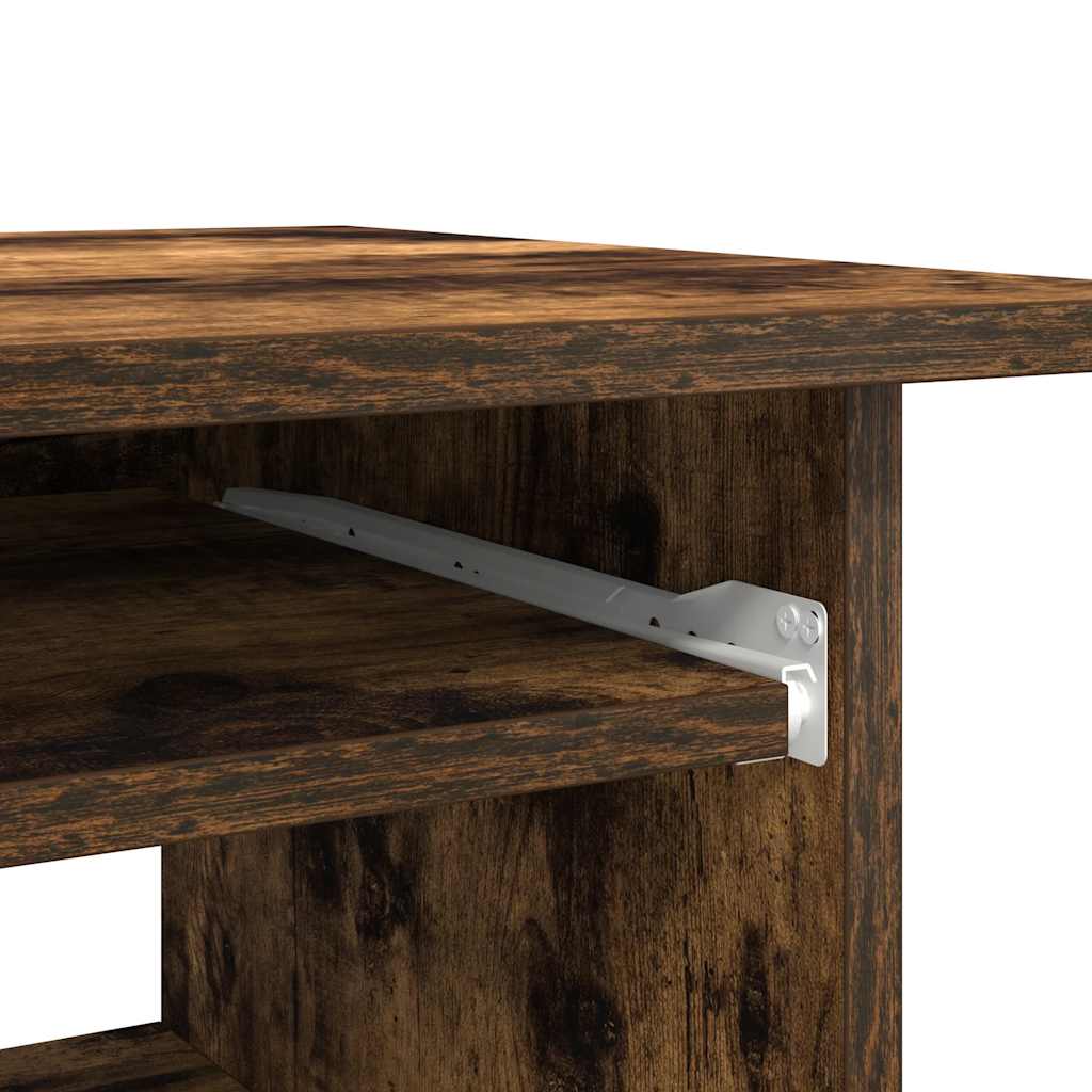 vidaXL Desk Smoked Oak 80x45x74 cm Engineered Wood