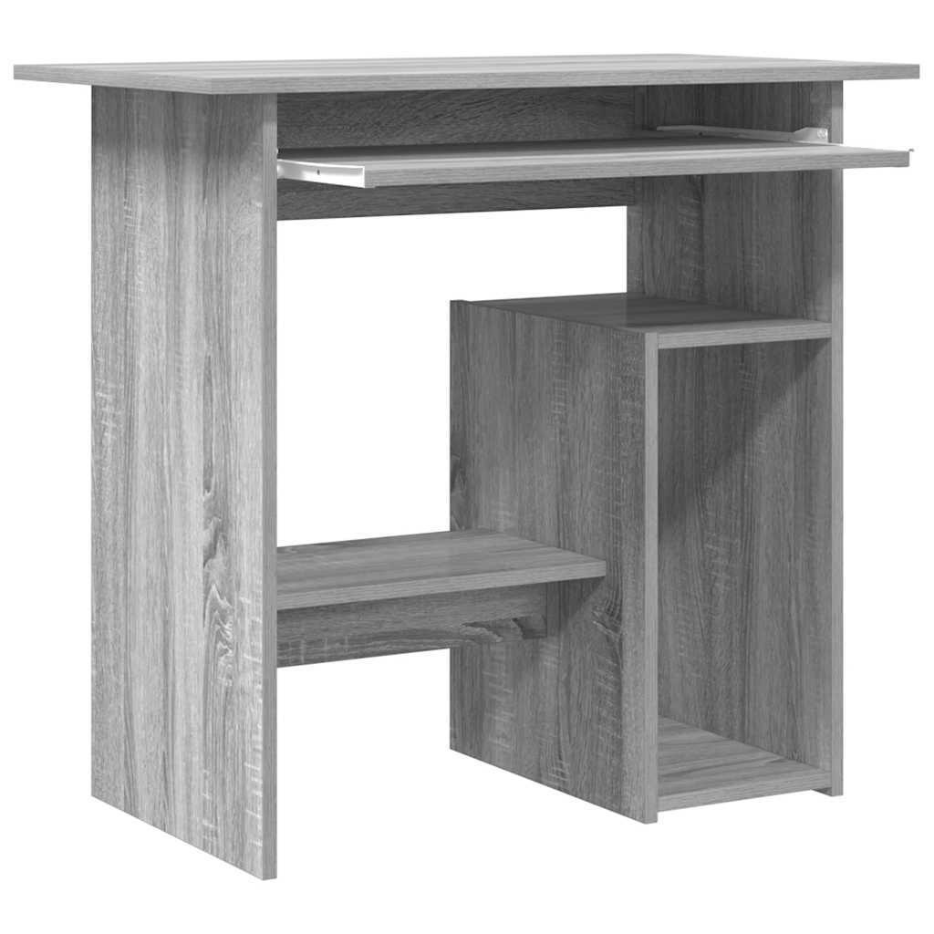 vidaXL Desk Grey Sonoma 80x45x74 cm Engineered Wood