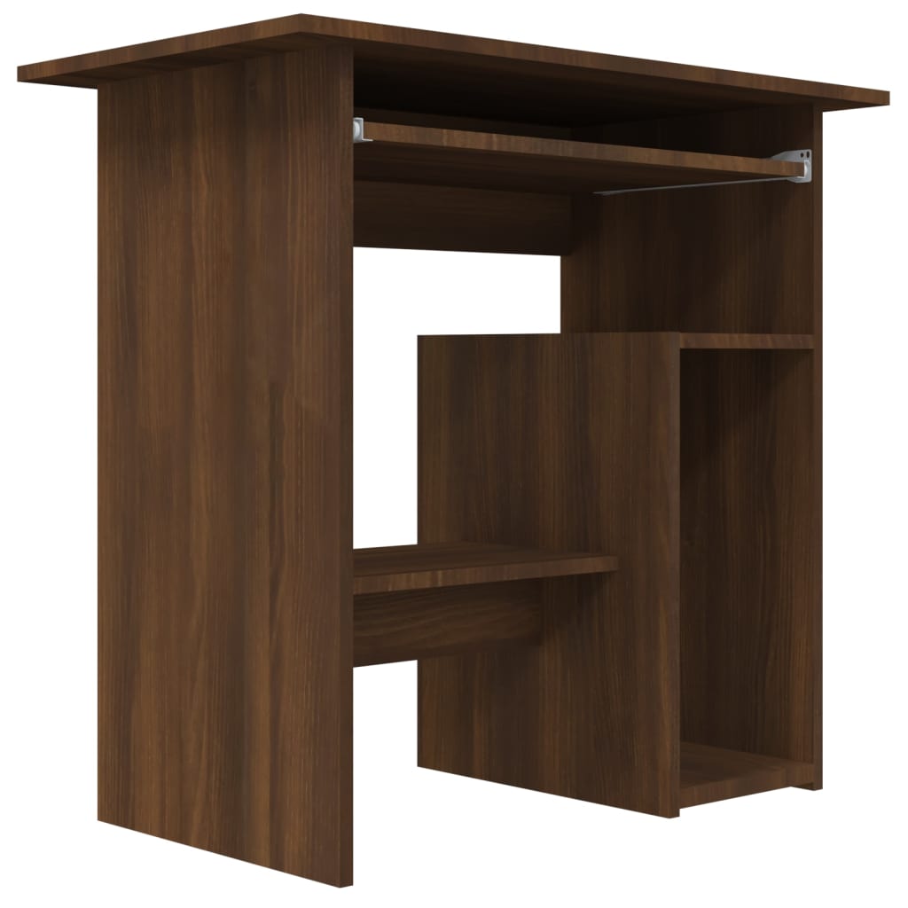 vidaXL Desk Brown Oak 80x45x74 cm Engineered Wood