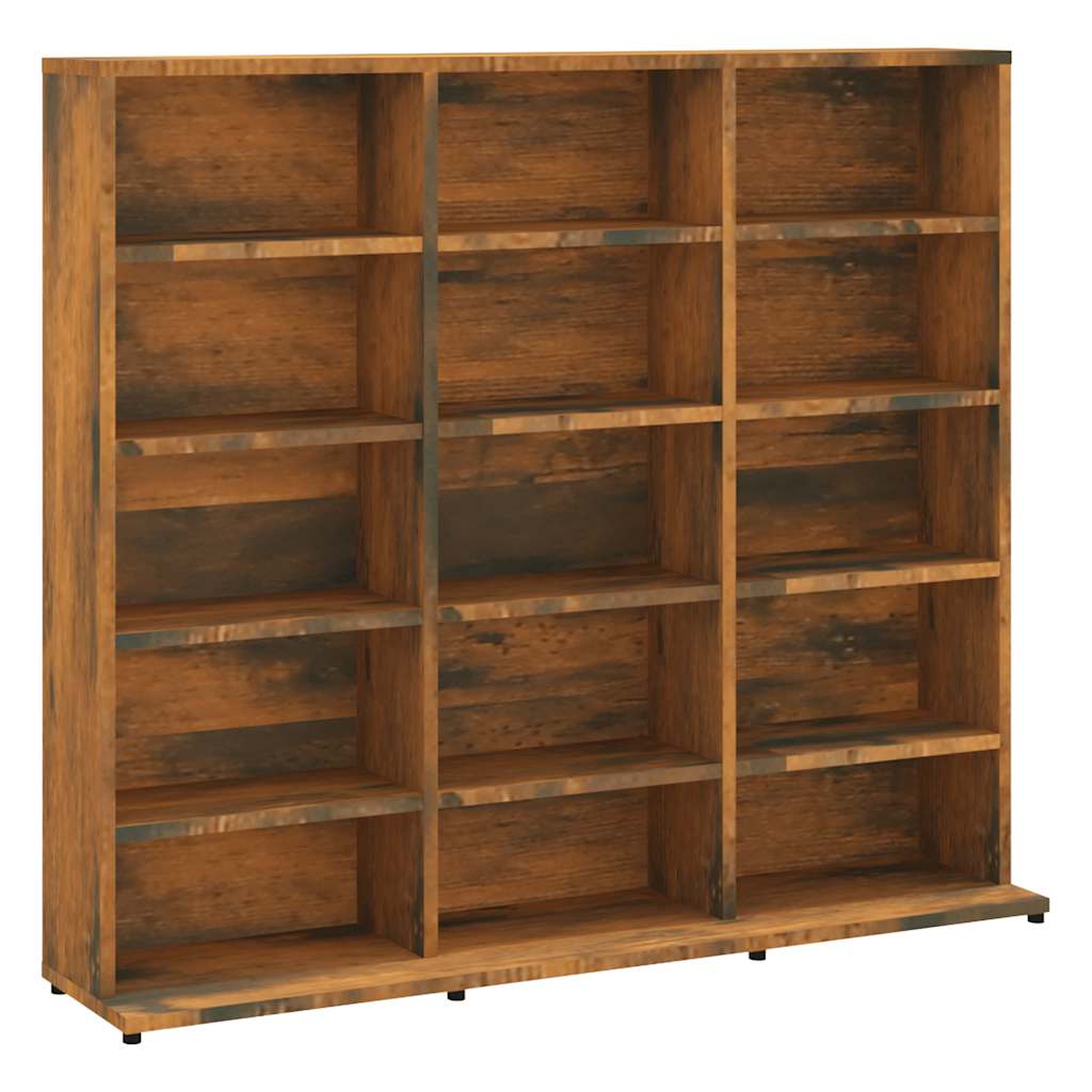 CD Cabinet Smoked Oak 100x23x89,5 cm Engineered Wood
