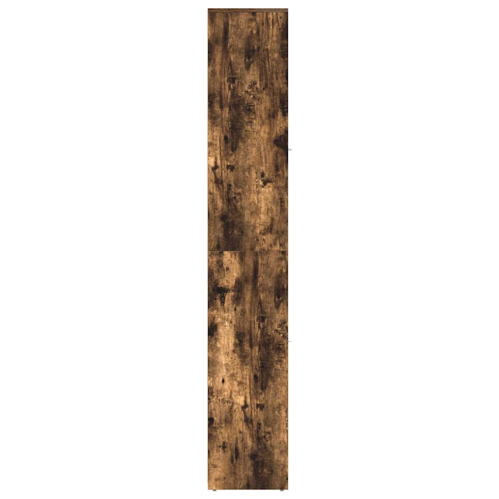 815519 vidaXL Bathroom Cabinet Smoked Oak 30x30x183,5 cm Engineered Wood