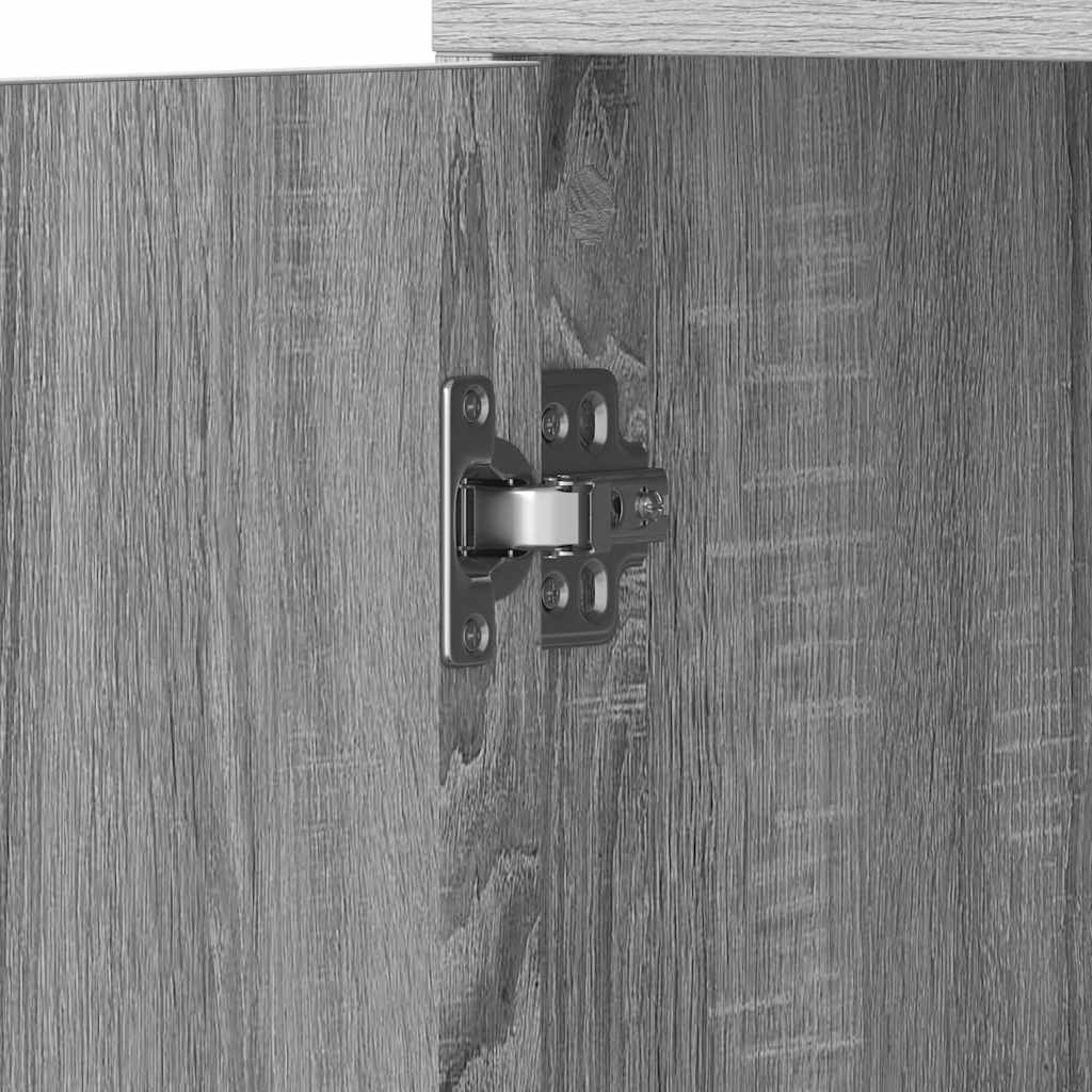 815520 vidaXL Bathroom Cabinet Grey Sonoma 30x30x183,5 cm Engineered Wood