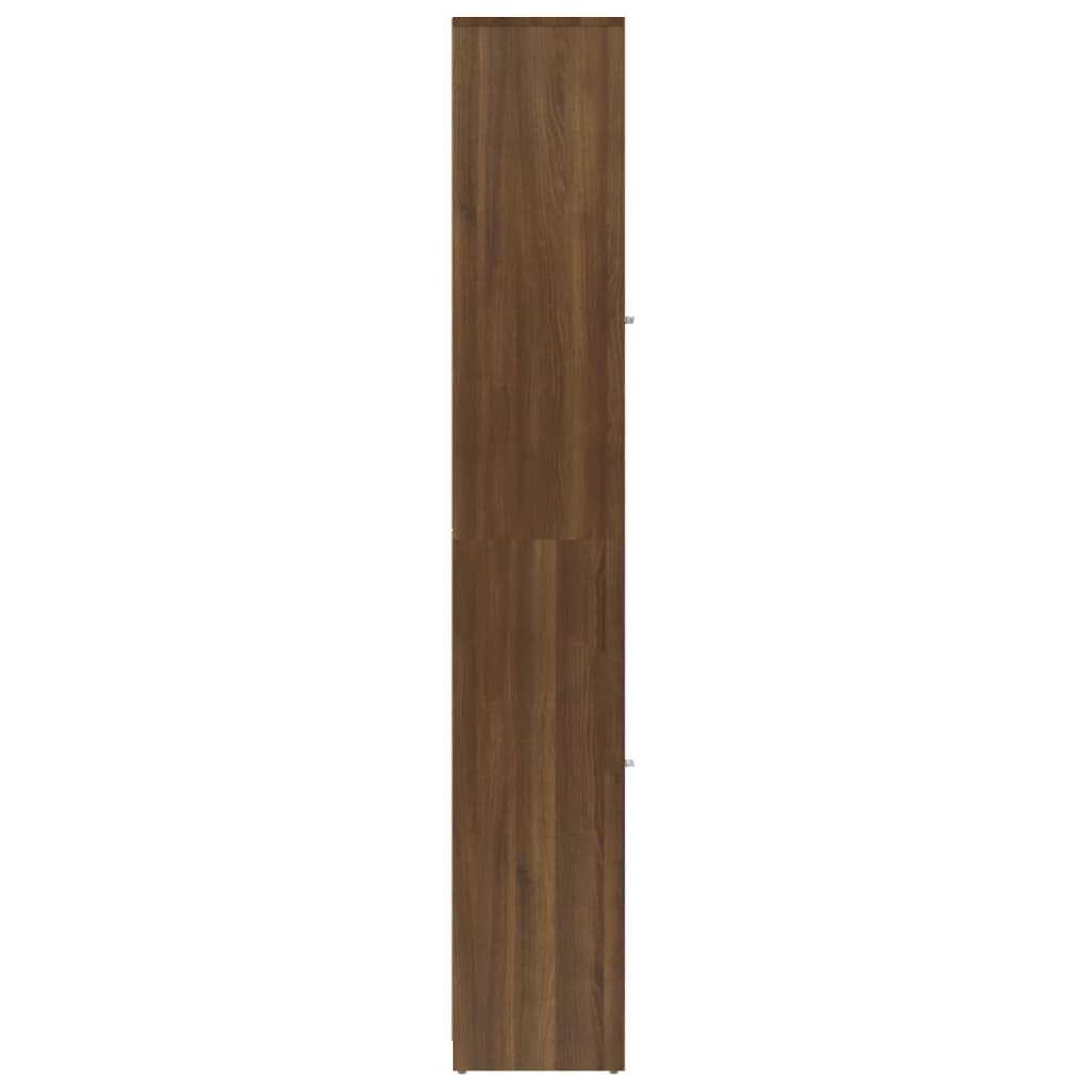 vidaXL Bathroom Cabinet Brown Oak 30x30x183.5 cm Engineered Wood