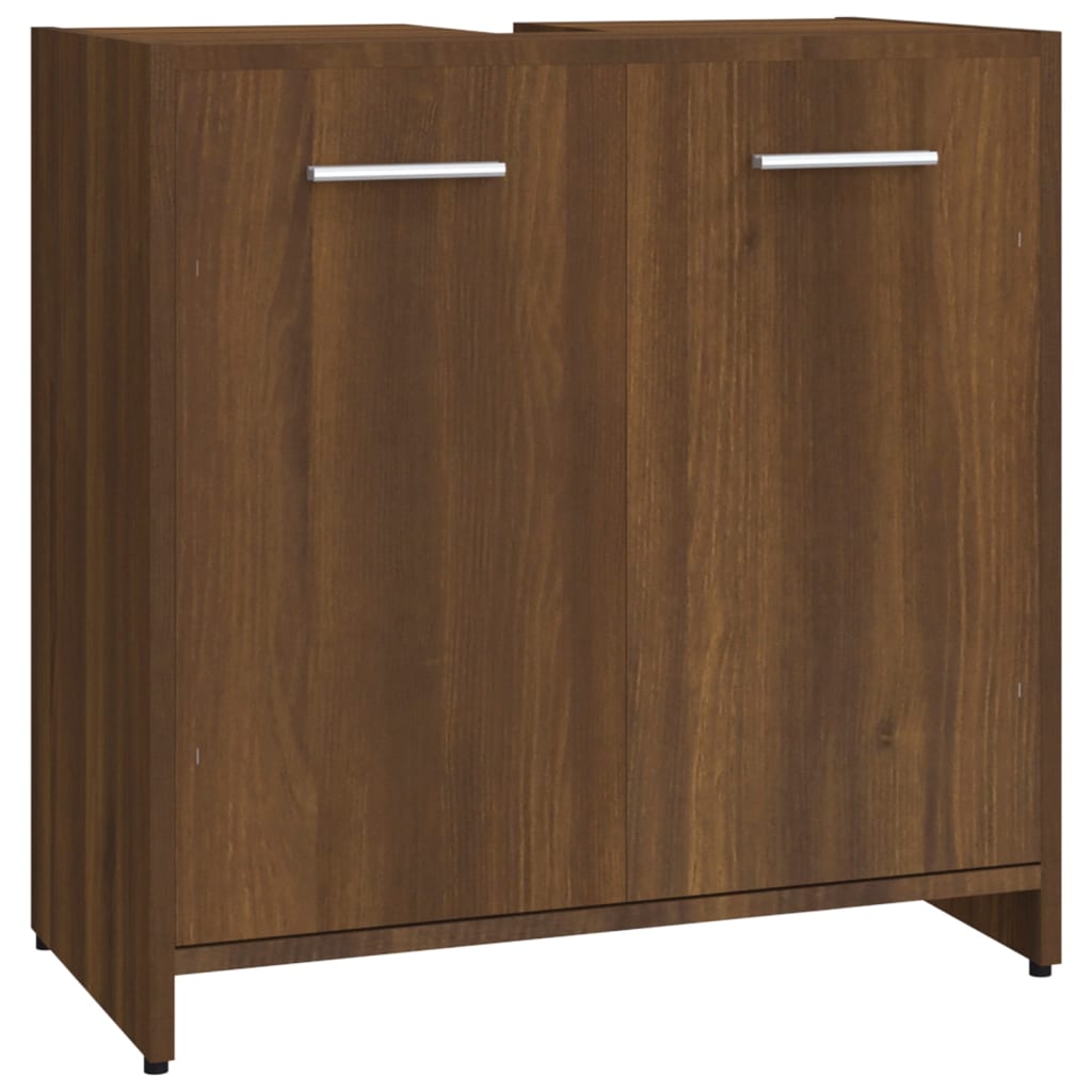 vidaXL Bathroom Cabinet Brown Oak 60x33x60 cm Engineered Wood