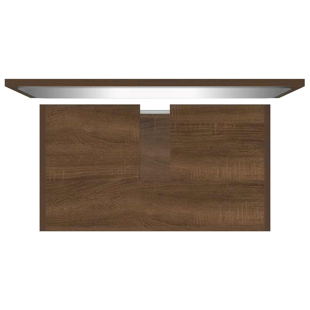 Bathroom Furniture Set Brown Oak Engineered Wood