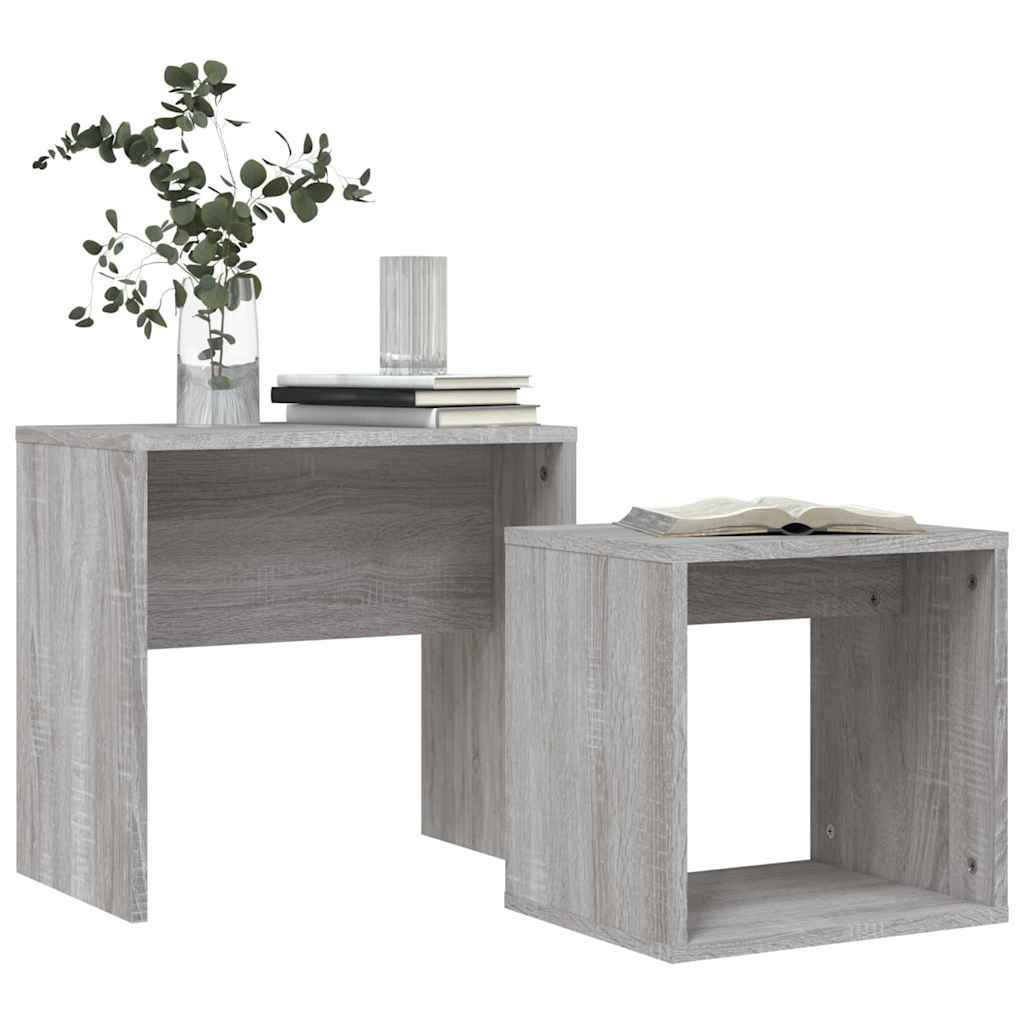 Nesting Coffee Tables 2 pcs Grey Sonoma Engineered Wood
