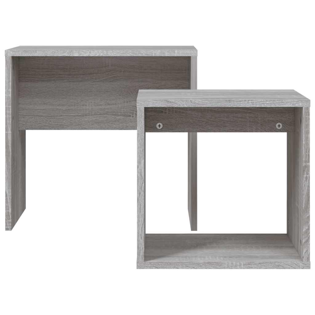 Nesting Coffee Tables 2 pcs Grey Sonoma Engineered Wood