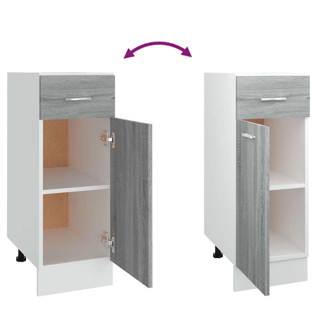 Drawer Bottom Cabinet "Lyon" Grey Sonoma 30x46x81.5 cm