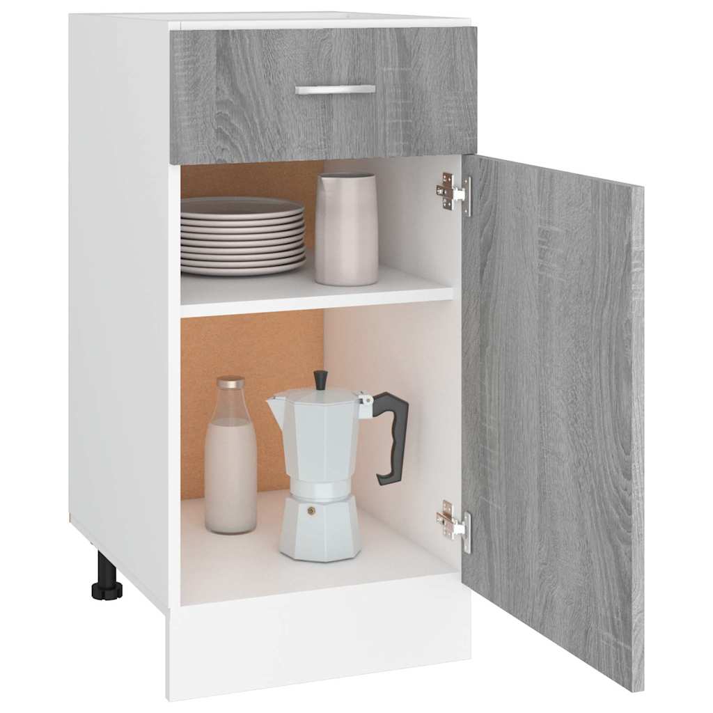 Drawer Bottom Cabinet "Lyon" Grey Sonoma 40x46x81,5 cm Engineered Wood