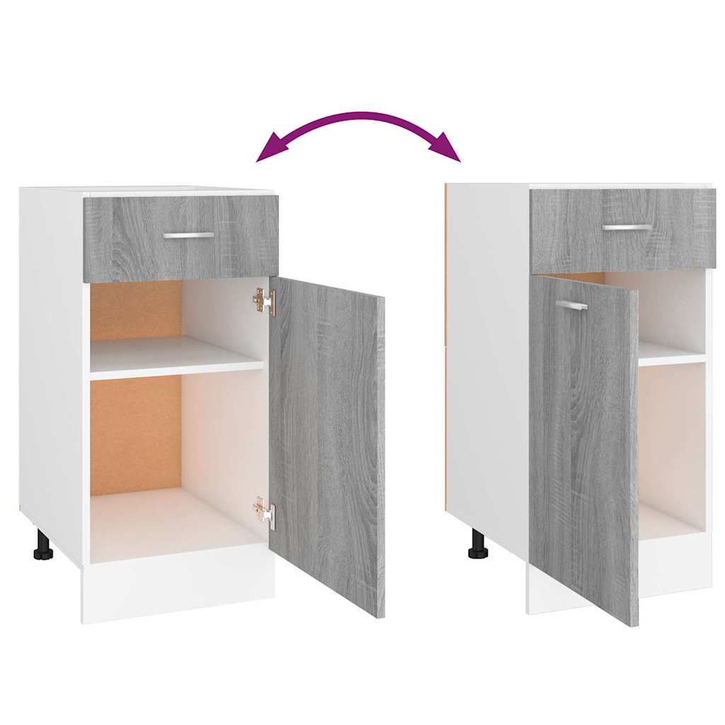 Drawer Bottom Cabinet "Lyon" Grey Sonoma 40x46x81,5 cm Engineered Wood